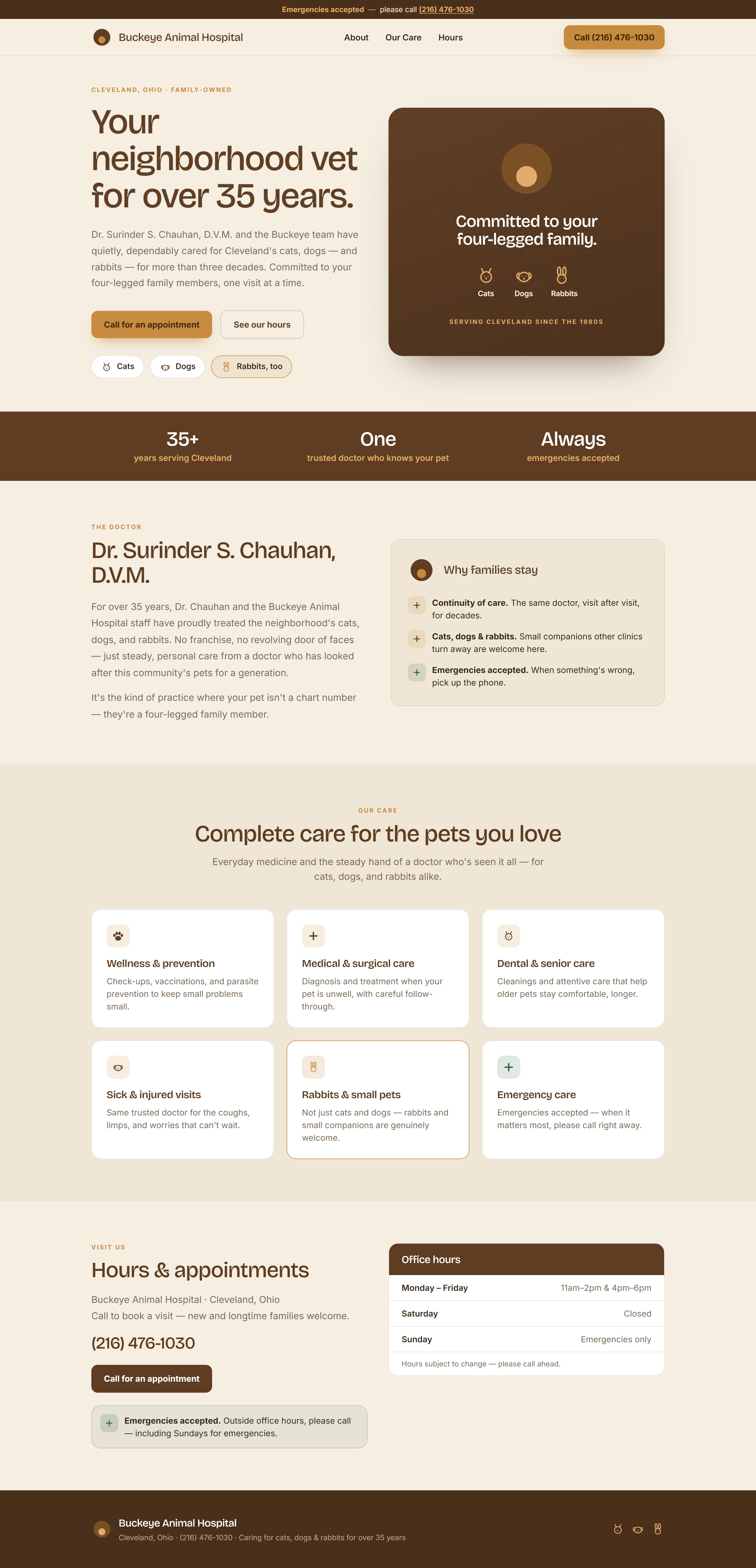 Buckeye Veterinary redesign